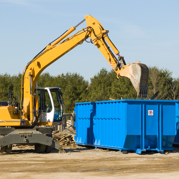 what size residential dumpster rentals are available in Brantley AL